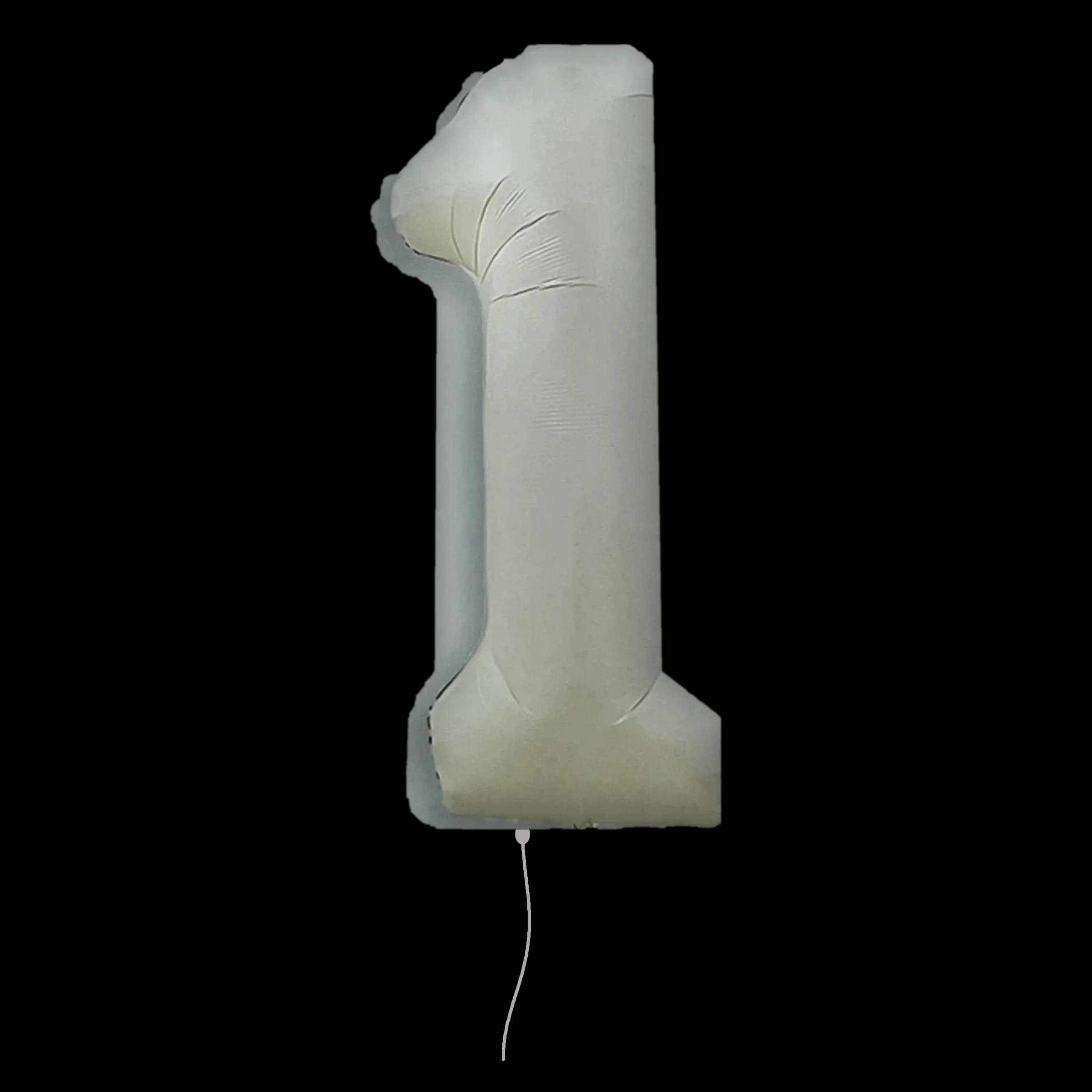 Balon broj 1 - beli (100 cm)